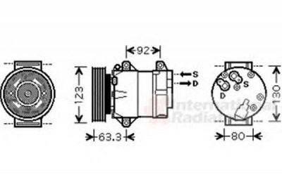 VAN WEZEL 4300k369 -  Компрессор, кондиционер